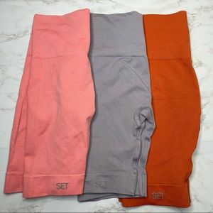 Bundle of 3 SET ACTIVE Sculptflex Bike Shorts/ pink orange purple/ all size XS/S